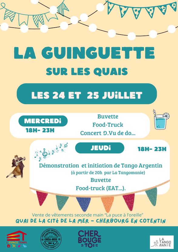 affiche guinguette 2024 : 24 et 25 juillet