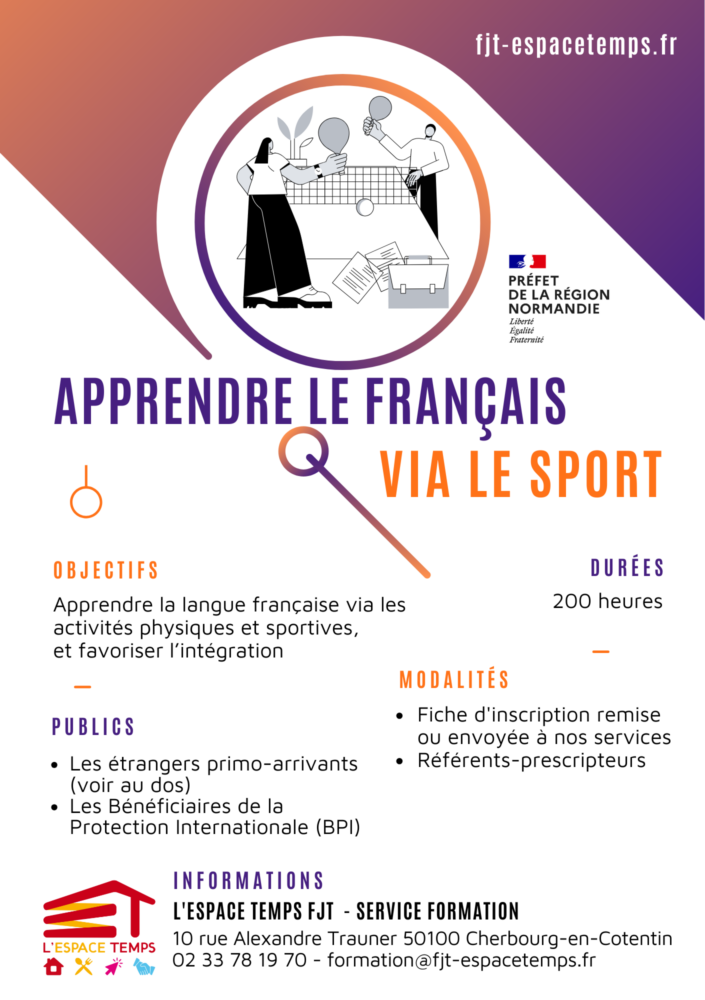 Fiche formation Apprendre le français via le sport